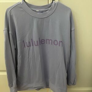 Lululemon Lilac Smoke Graphic Perfectly Oversized Crew sz 4